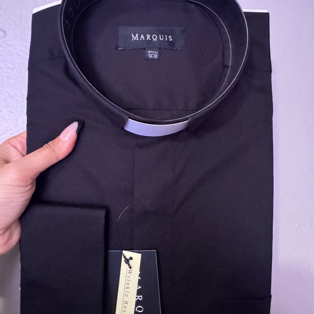 Marquise Black Dress Shirt Elegant and Timeless